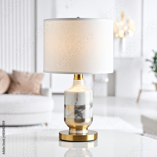 Modern table lamp with marble base