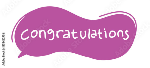 Elegant Congratulations Calligraphy Text Design