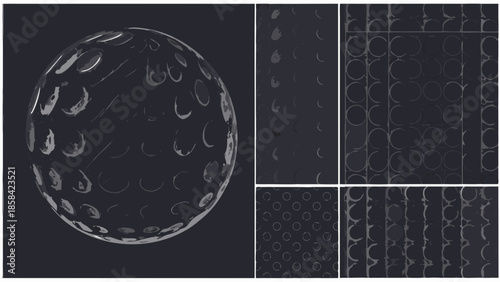 ultra detailed translucent glass sphere 3d rendere