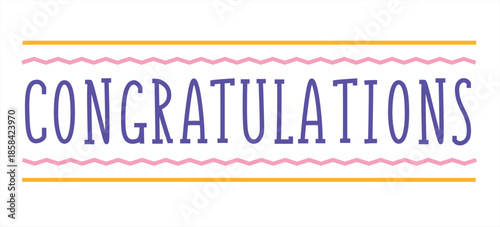 Elegant Congratulations Calligraphy Text Design