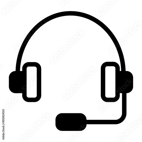 Fotografia Technical Support Telemarketer Headphones Icon from Help and Support Icon Collec