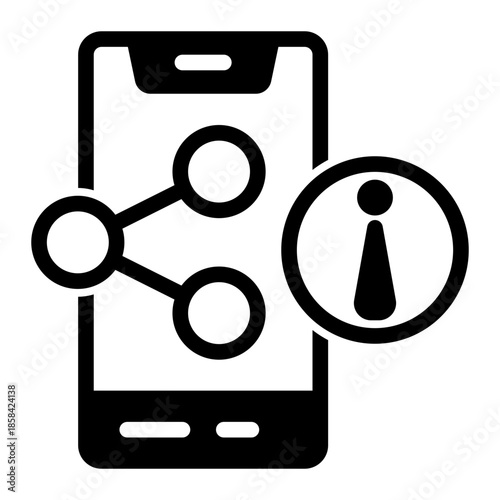 Smartphone Phone Information Sharing Icon from Help and Support Icon Collection (Mixed style)