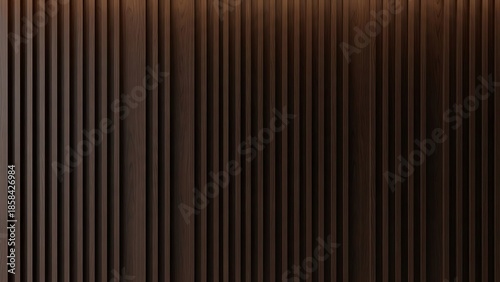 Sophisticated dark wood slats backdrop for modern interior decoration