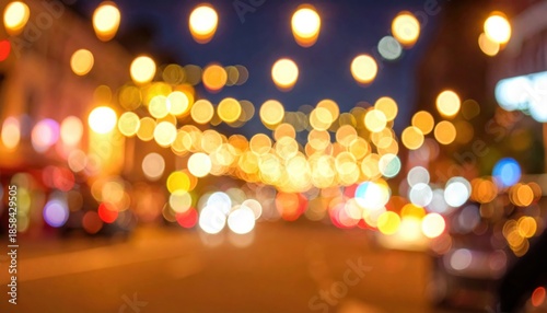 bokeh blurred night background city night light. High quality