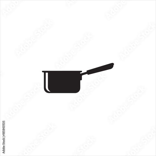 Silhouette saucepan kitchenware cooking equipment utensil isolated vector illustration