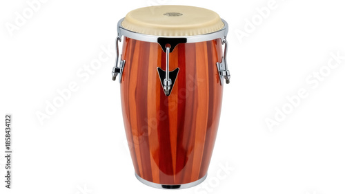 Tableau sur toile Isolated conga drum music percussion brown wood musical instrument samba drum st