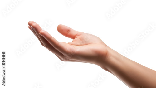 Εκτύπωση καμβά Isolated hand outstretched, open palm facing upward in a gesture of offering or