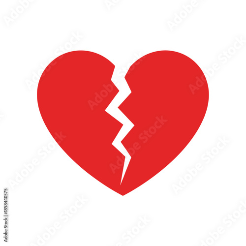 a visually striking representation of a broken red heart symbolizes heartbreak loss and emotional pain conveying feelings of sadness and vulnerability