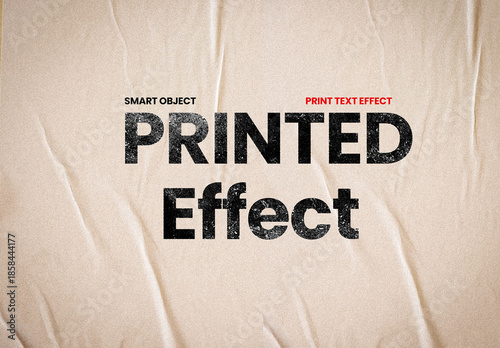Printed Text Effect