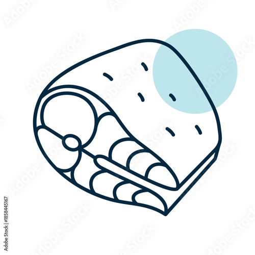 Mackerel Fish Fillet Minimalistic Flat Icon