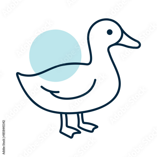 Whole Duck Bird Minimalistic Flat Icon