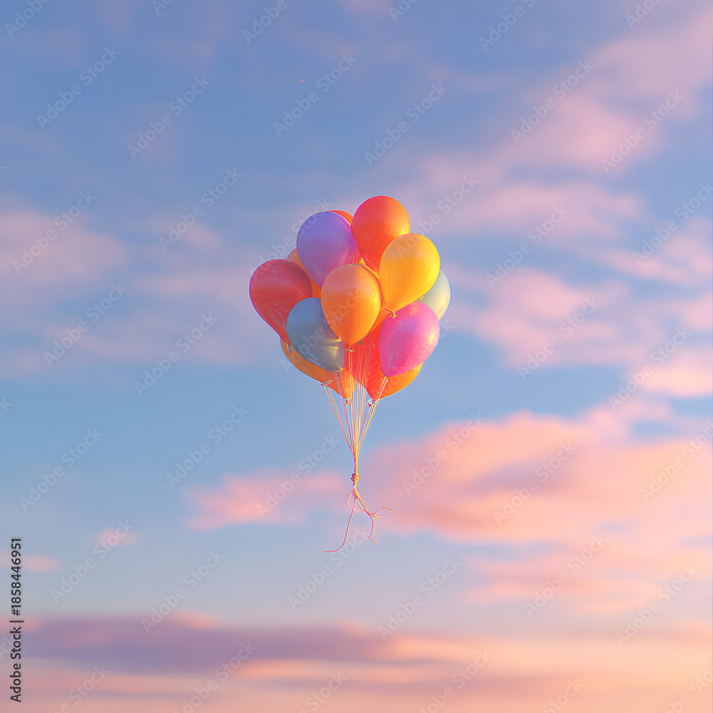 Fototapeta premium balloons in the sky