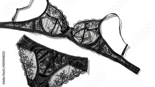 Black Lace Bra and Panties Set 1.