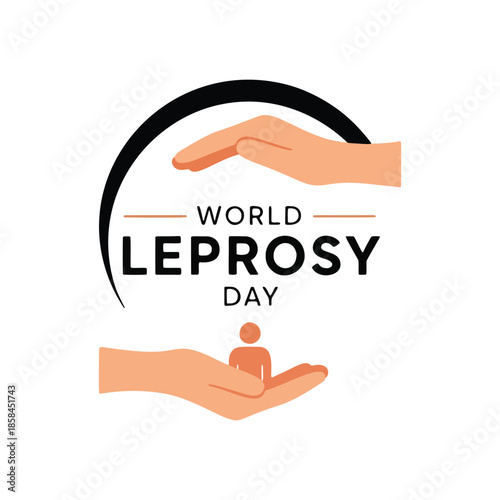 World Leprosy Day Protection and Care Illustration