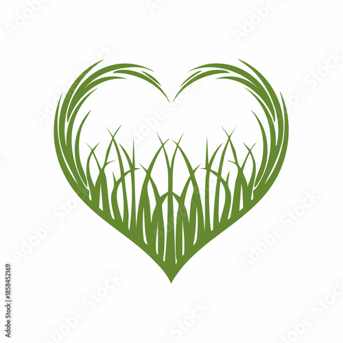 Heart-Shaped Grass Design: A Symbol of Love for Nature and the Environment