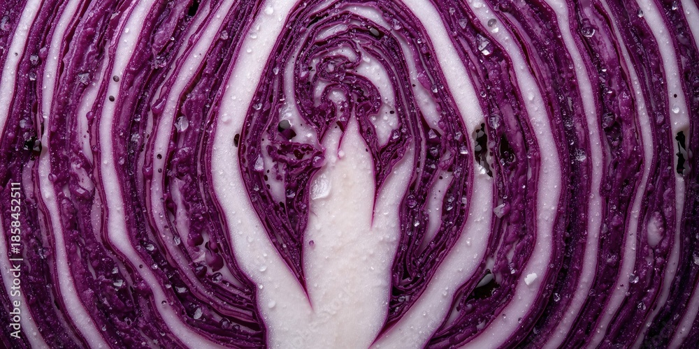 Fototapeta premium Close-up macro of cabbage surface organic food textures for editorial backgrounds
