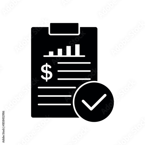 Icon a Financial Compliance, isolated against a clean background.