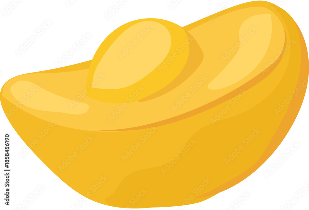 Obraz premium Gold Ingot Illustration for Chinese Festival and Lunar New Year Design