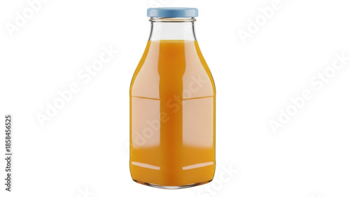 Isolated bottle of juice is a refreshing and healthy beverage choice for any time of day