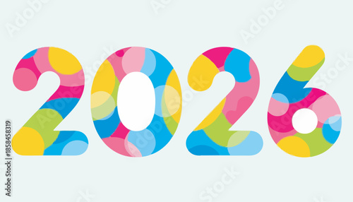 Colorful flip flops vector illustration with circular rainbow bubble design