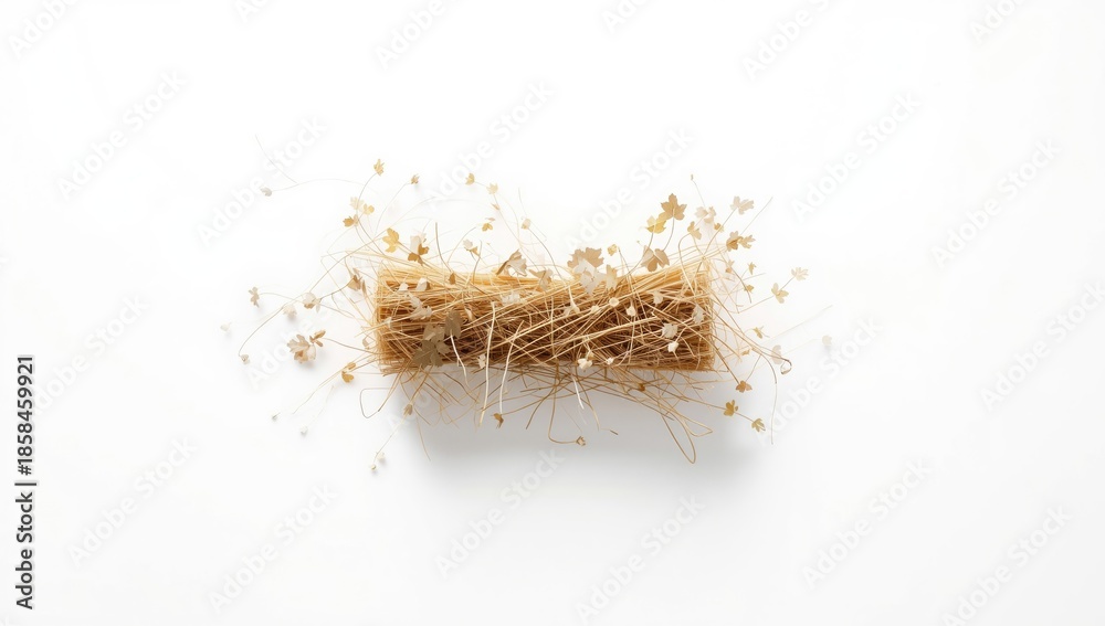 Fototapeta premium Serbian Christmas Yule-log constructed from grain and straw, festive decoration
