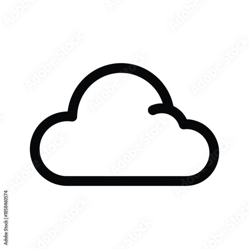 Black cloud icon on white background