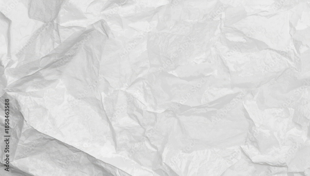 Fototapeta premium White crumpled recycle paper background serving as a backdrop for environmental messaging, aligned with Earth Day