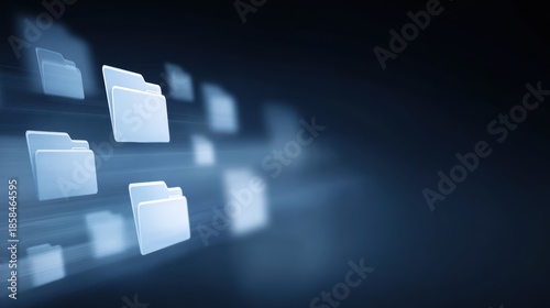 digital document management system concept with online files and icons