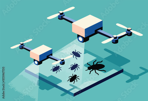 Drones illuminate and survey insects on a translucent platform