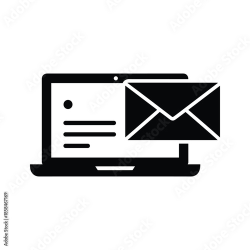 Laptop Computer Sending Email