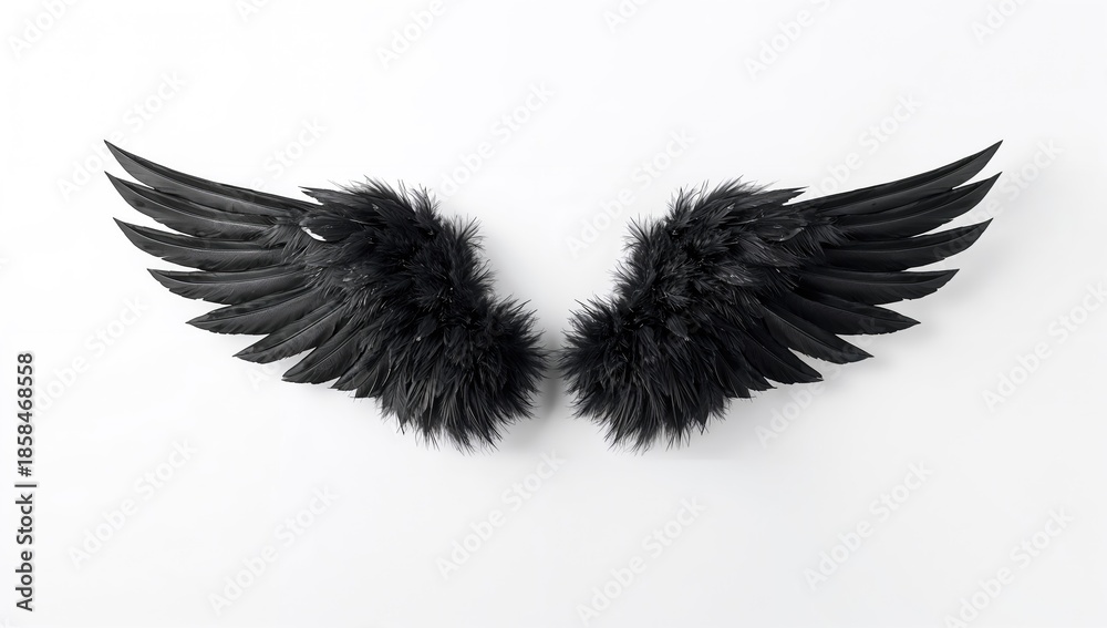Obraz premium Single wings on a white backdrop, ideal for food presentation or advertising