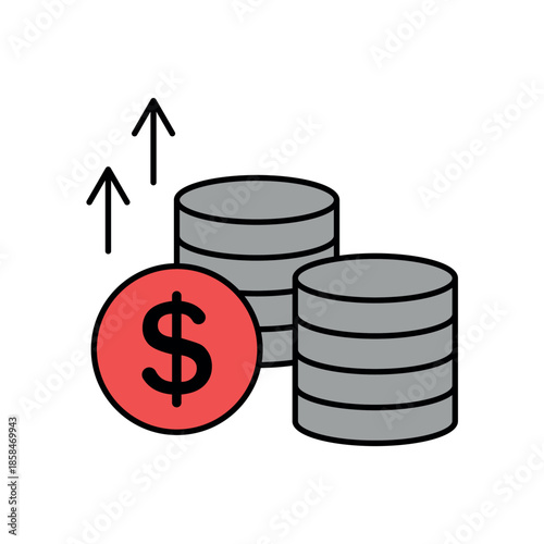 Icon a Inflation, isolated against a clean background.