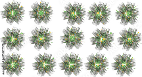 A grid of sixteen identical illustrations of plants with spiky green leaves on a white background.