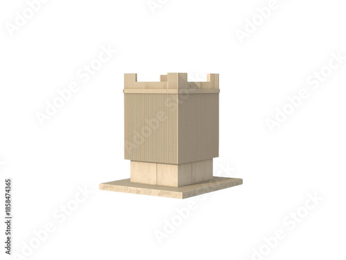 A collection of brown cardboard shipping boxes and wooden carton packages isolated on a white background representing a delivery transportation concept for business packaging