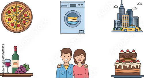 Delicious Food and Drink Vector Illustrations