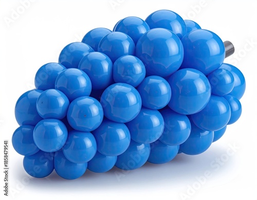 A cluster of blue spheres resembling grapes, isolated