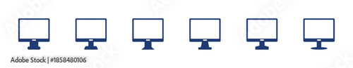 Computer Monitor Isolated Icon Digital Display Device Screen Technology