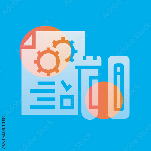 virus testing black line icon for digital and print projects.  Minimal clean icons for apps and websites.