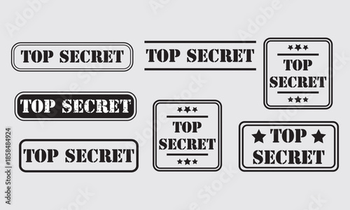 Top Secret Classified Stamps and Labels Collection