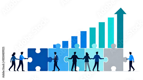 business people with graph