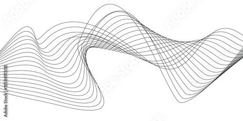 Abstract blue vector background with flowing wave lines and a modern artistic design suitable for technology and business themes