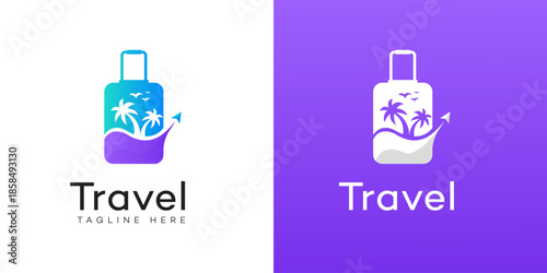Modern Gradient Travel Logo  Vacation Branding Design