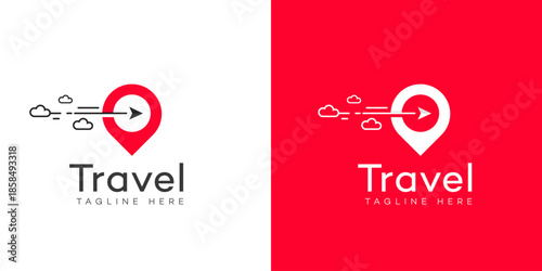 Travel Agency Logo Design  Modern Map Pin Concept