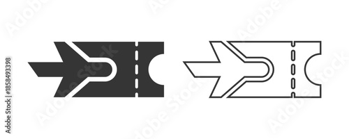 Airplane Ticket Icons  Travel Booking Vector Set