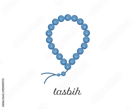 Blue Tasbih Prayer Beads  Islamic Worship Tool