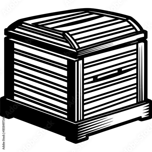 Treasure Chest Silhouette – Vector Art for Adventure, Wealth & Fantasy Design

