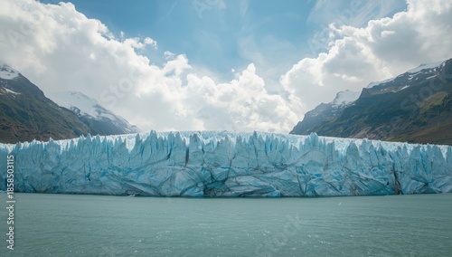 Crevasse and serac structures on Glacier le Bossons in the French Alps, illustrating glacial dynamics on Mont Blanc