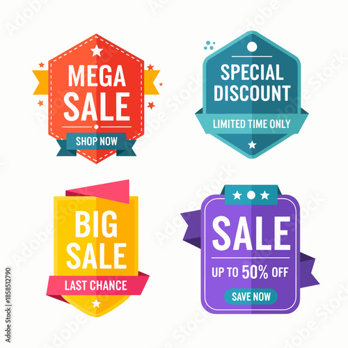 vector sale labels