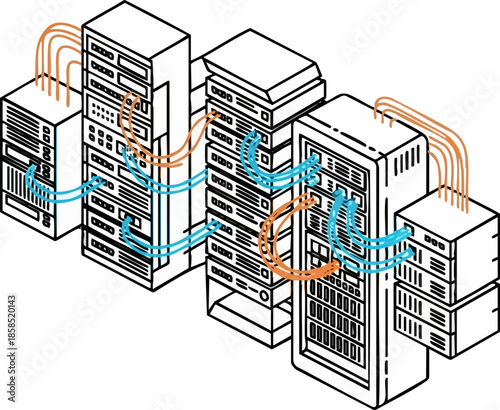 Server rack cooling diagram illustrates airflow management in data centers