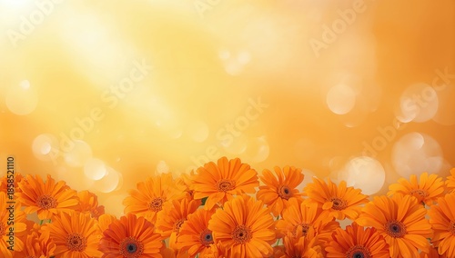 Cluster of orange blossoms on a bold background, ideal for product presentation or decoration